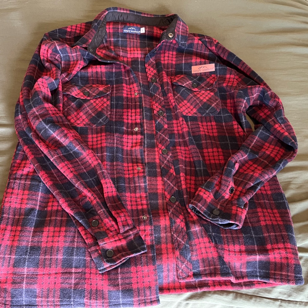 Simply Southern Plaid Button Up